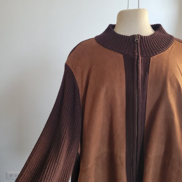 CLEARANCE – Jacklyn Smith Brown Suede Sweater/Jacket (Size: 1X) - Picture 12 of 16